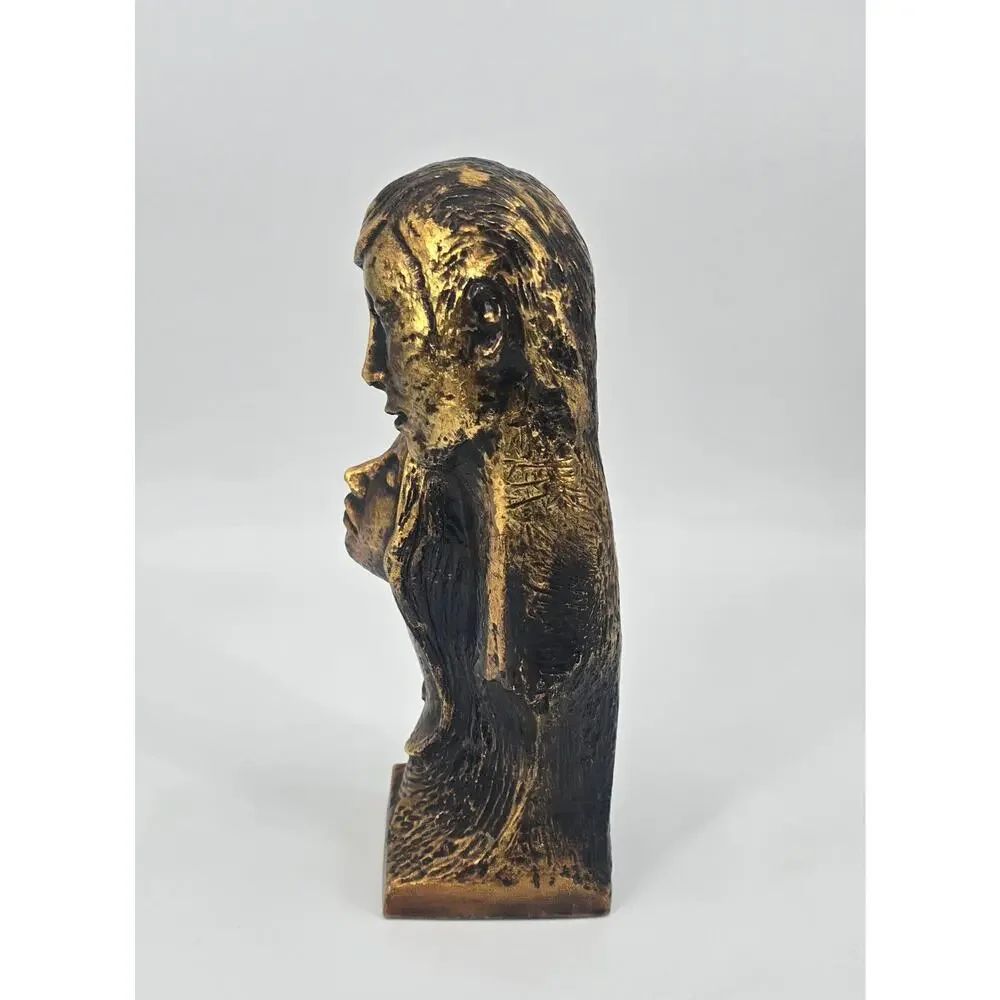 Vintage SYROCO Mid-Century Modern Lovers‎ Sculpture – Cast Resin Gold Finish
